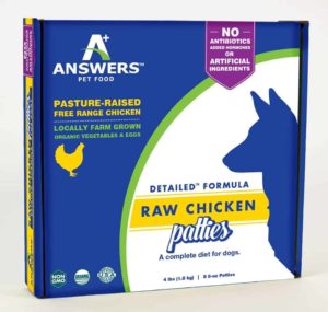 Answers Pet Food, Chicken Patties, 4 Pounds