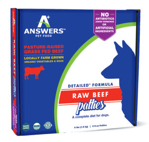 Answers Pet Food, Beef Patties, 4 Pounds