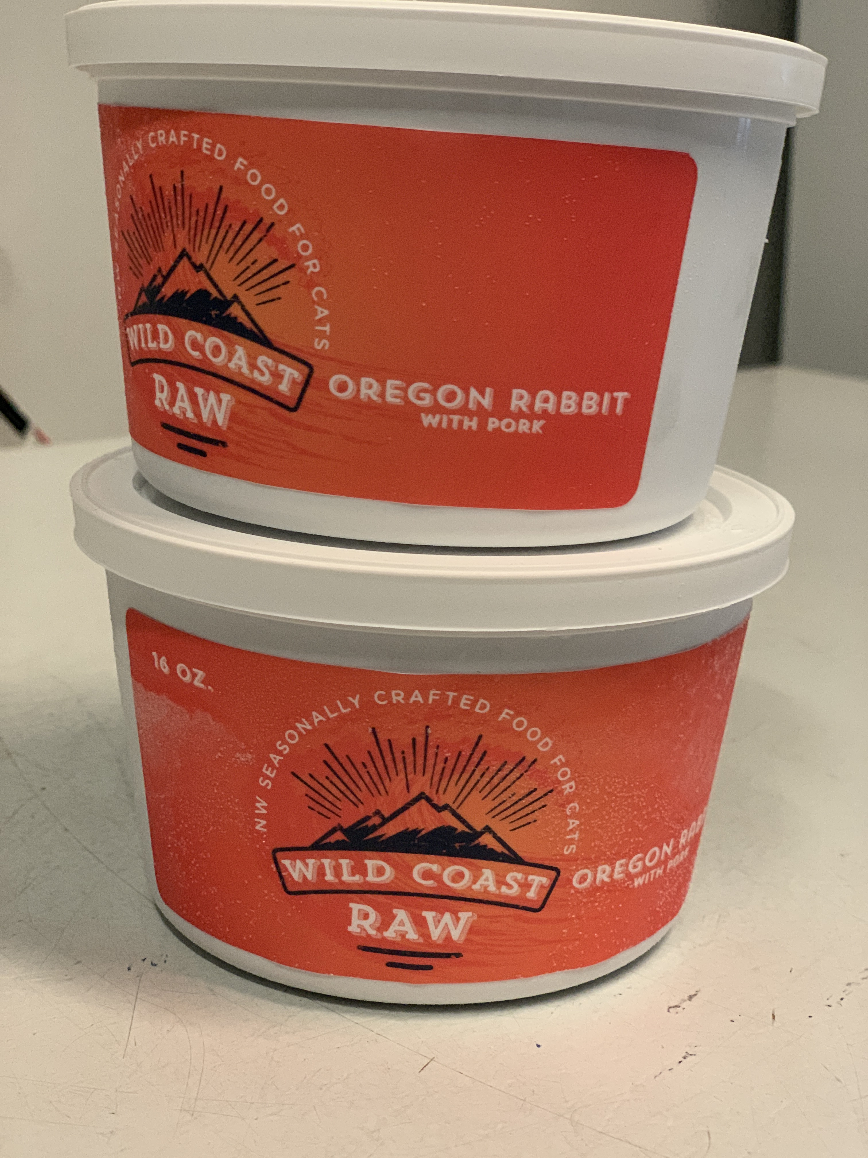 Wild Coast Raw, Raw Meat Oregon Rabbit with Pork, Cats, 16Ounce Moe